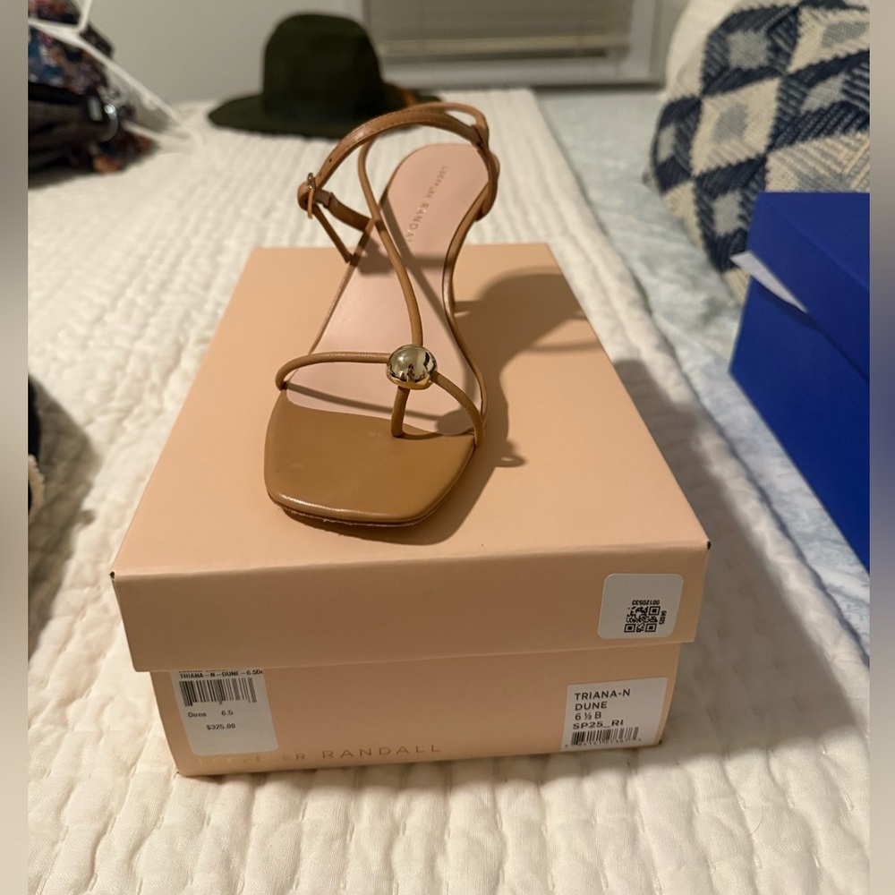 Loeffler Randall women's strappy embellished high Heel sandals, 6.5